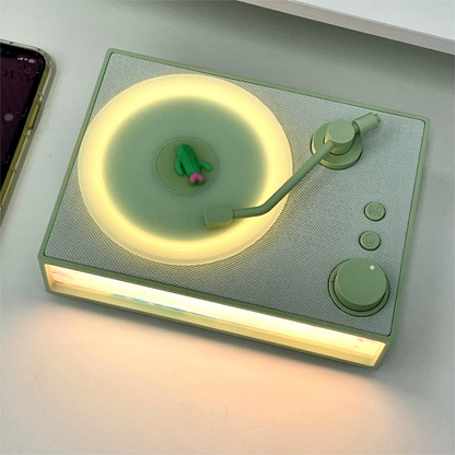 Retro Aromatherapy Vinyl Speaker Night Light Radio Plug Card Audio Plug Wireless Speaker